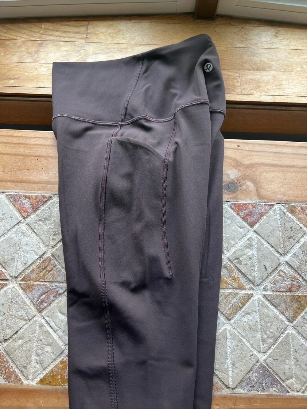 lululemon Women's brown Solid High Rise Pull-On Pocket Leggings Size S # 286
